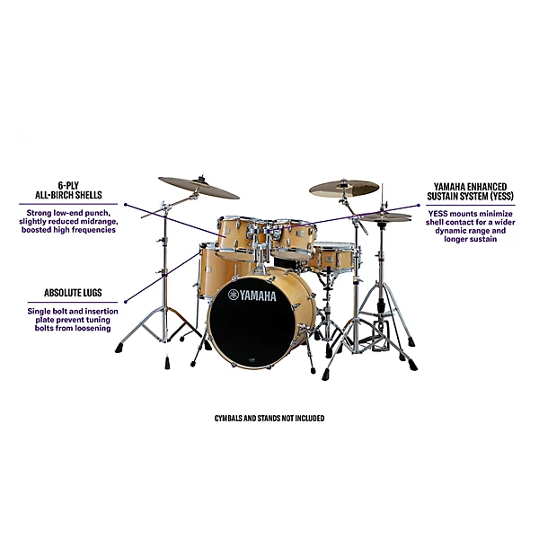 Yamaha Stage Custom Birch Shell Pack With 20 Bass Drum