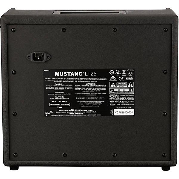 Fender Mustang LT25 25W 1x8 Guitar Combo Amp Black
