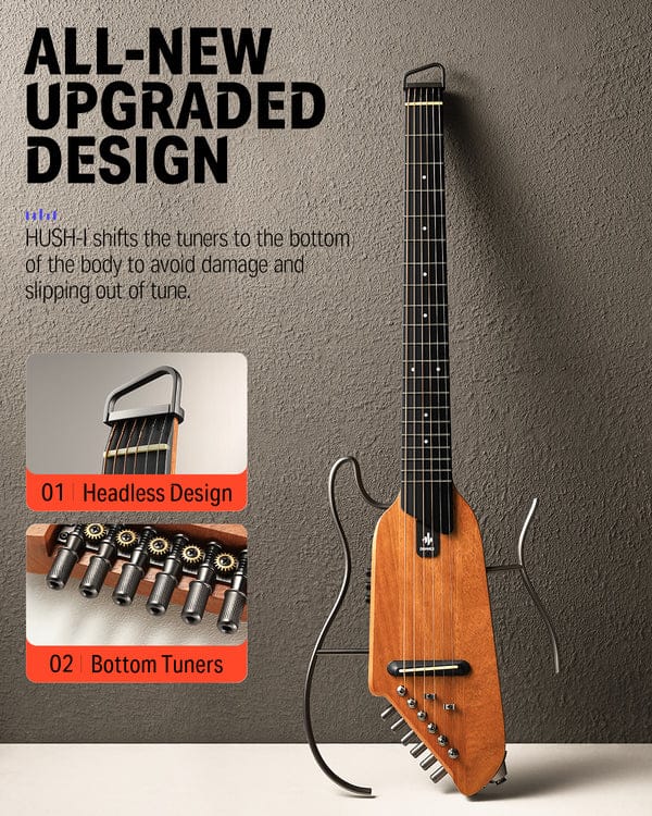 Donner HUSH-I Acoustic-Electric Guitar Kit for Travel Silent Practice Donner HUSH-I Acoustic-Electric Guitar Kit for Travel Silent Practice