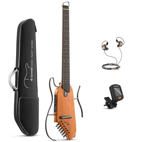 Donner HUSH-I Acoustic-Electric Guitar Kit for Travel Silent Practice Donner HUSH-I Acoustic-Electric Guitar Kit for Travel Silent Practice