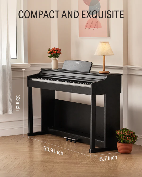Donner DDP-100 88 Key Weighted Hammer Action Upright Digital Piano for Beginners Black/White Donner DDP-100 88 Key Weighted Hammer Action Upright Digital Piano for Beginners BlackWhite