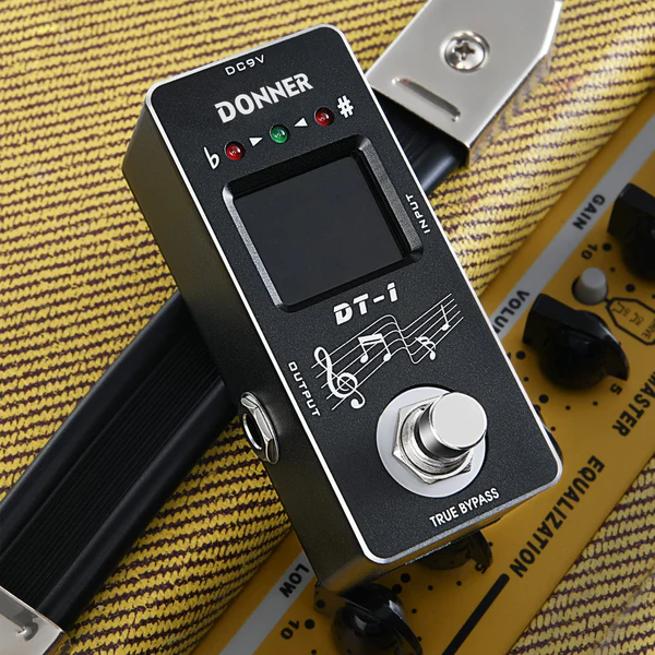 Donner DT-1 Tuner Pedal Chromatic LCD Screen Pitch Indicator for Guitar Bass True Bypass Donner DT-1 2-Mode Tuner Pedal Chromatic LCD Screen Pitch Indicator for Guitar Bass True Bypass